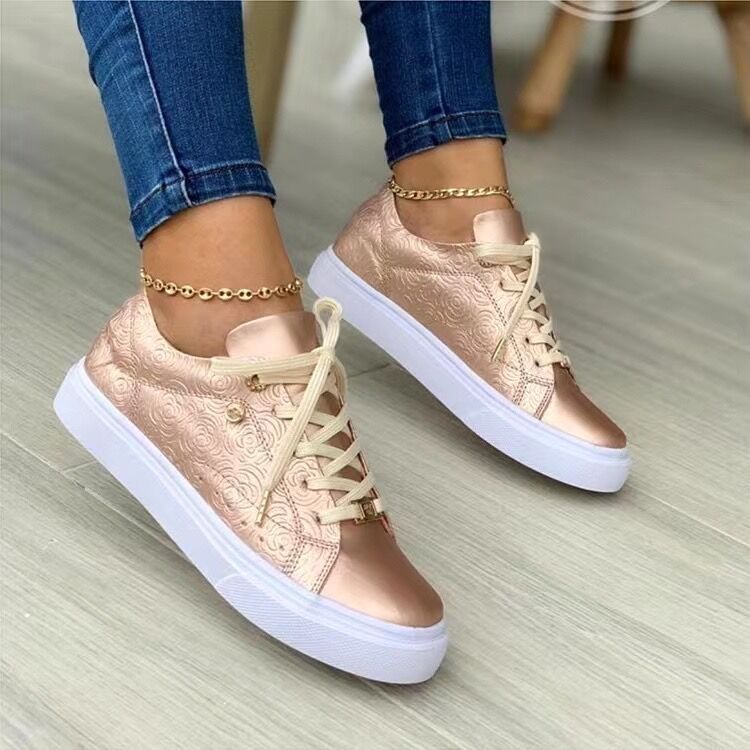 Nieuwe casual ronde kop dikke onderkant voorkant veterschoenen mode comfortabele sneakers_voghion.com