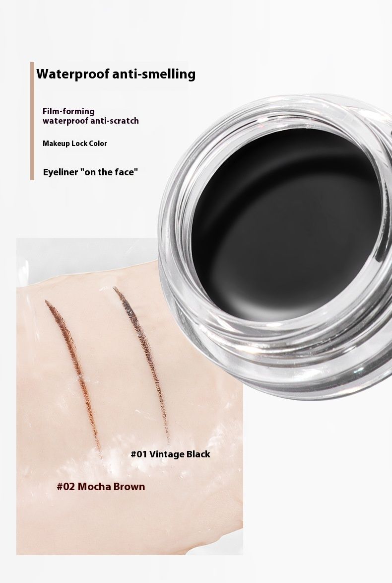 A. M. G Makeup Eyeliner in crema, setoso e liscio, illuminante per gli occhi, durevole, impermeabile, resistente al sudore, ad asciugatura rapida._voghion.com