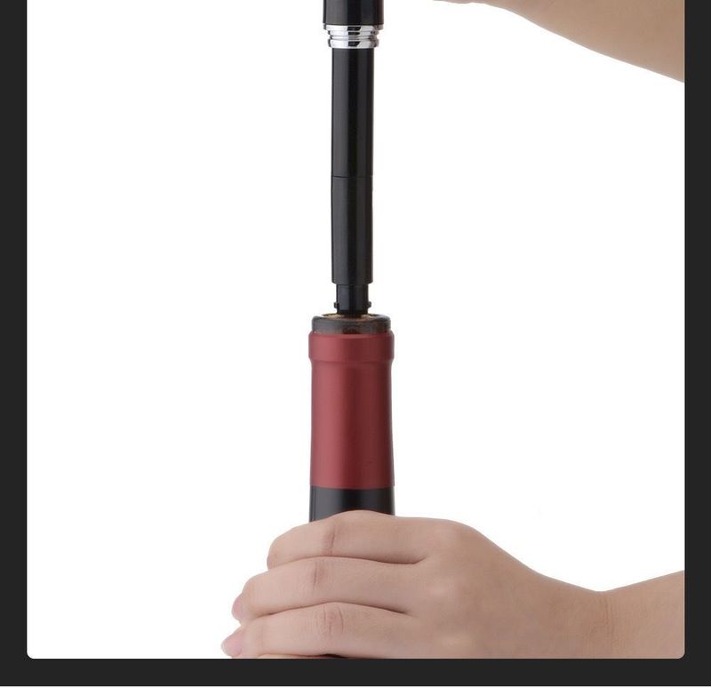 Red Air Pressure Pen-Shaped Professional Magic Corkscrew High-End Wine Opener_voghion.com
