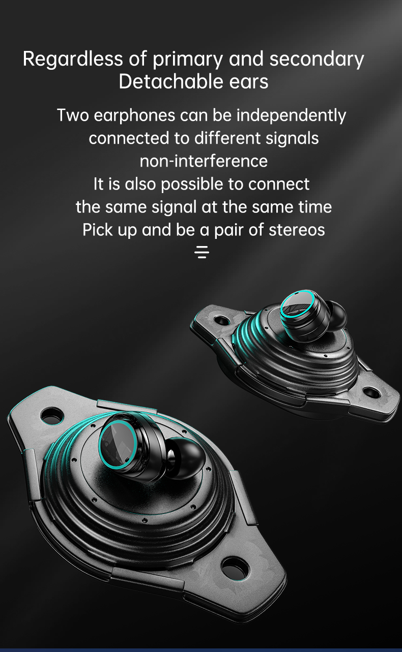 TONLISH M25 TWS Trådløse hodetelefoner Øretelefoner Bluetooth Touch Control Støyreduksjon Stereo vanntette ørepropper Headset_voghion.com