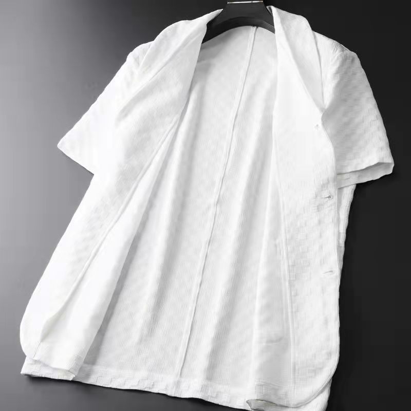 Men's Clothing Spring and summer new fashion suits men's short sleeved high end casual suits Korean style trendy slim and handsome Liangtangxin_voghion.com