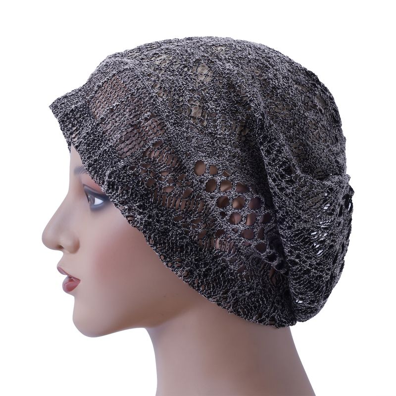 Breathable Hollow Pattern Pile Hat – Women's Summer Pullover For Shopping & Leisure (Fashionable Retro Style)_voghion.com