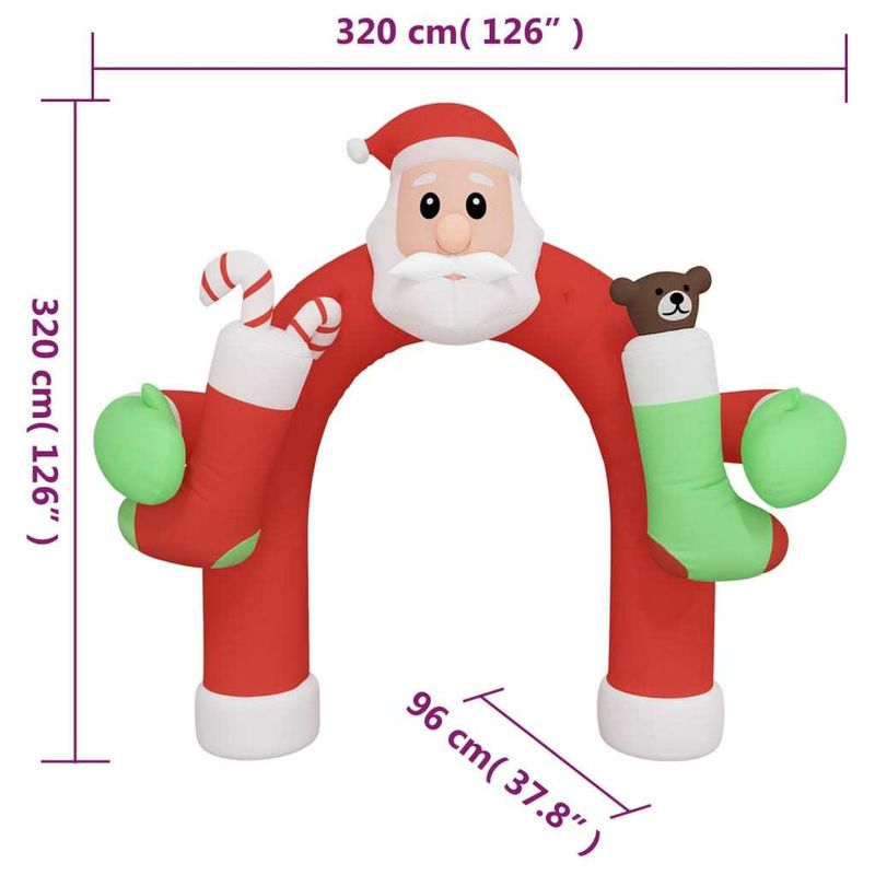 Christmas Inflatable Arch Gate LED 126"_voghion.com
