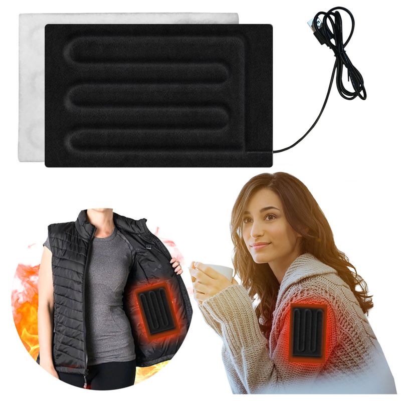 Coussinets chauffants USB en pâte chaude, coussin chauffant rapide en fibre de carbone, coussin chauffant sûr pour vêtements, gilet, veste, chaussures, chaussettes_voghion.com