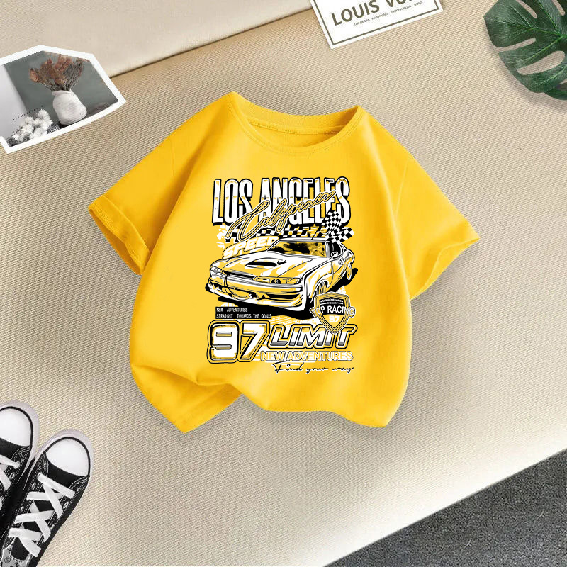 Kid's Clothing Boys and girls short sleeved T-shirt summer wear 2024 new children's thin summer tops boys casual western style half sleeved_voghion.com