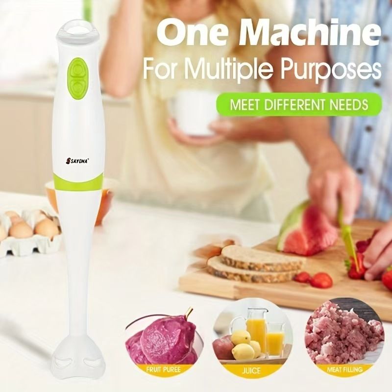 Frullatore a immersione portatile - Frullatore multifunzione da 500 W per zuppe, pappe e frullati, standard UE_voghion.com