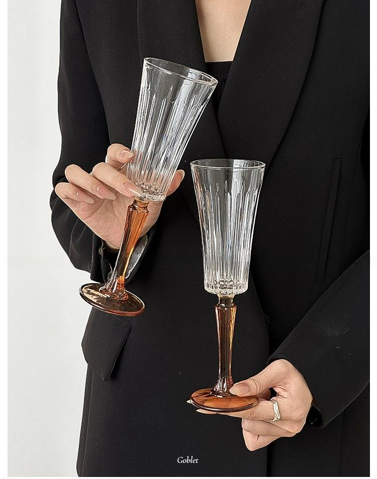 Calice da champagne francese per uso domestico, bicchiere leggero di lusso, design creativo per vino rosso e cocktail_voghion.com