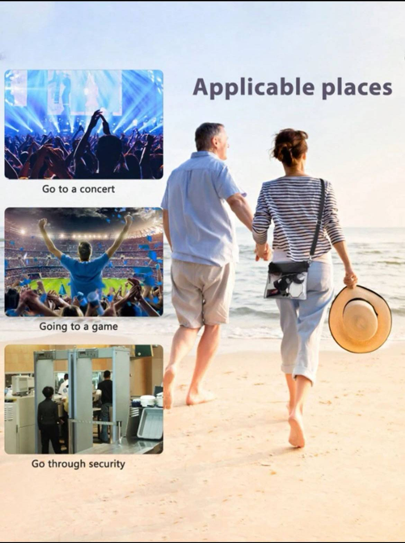 Borsa per il trucco a tracolla in PVC trasparente, approvata per lo stadio, portamonete impermeabile di grande capacità e custodia_voghion.com