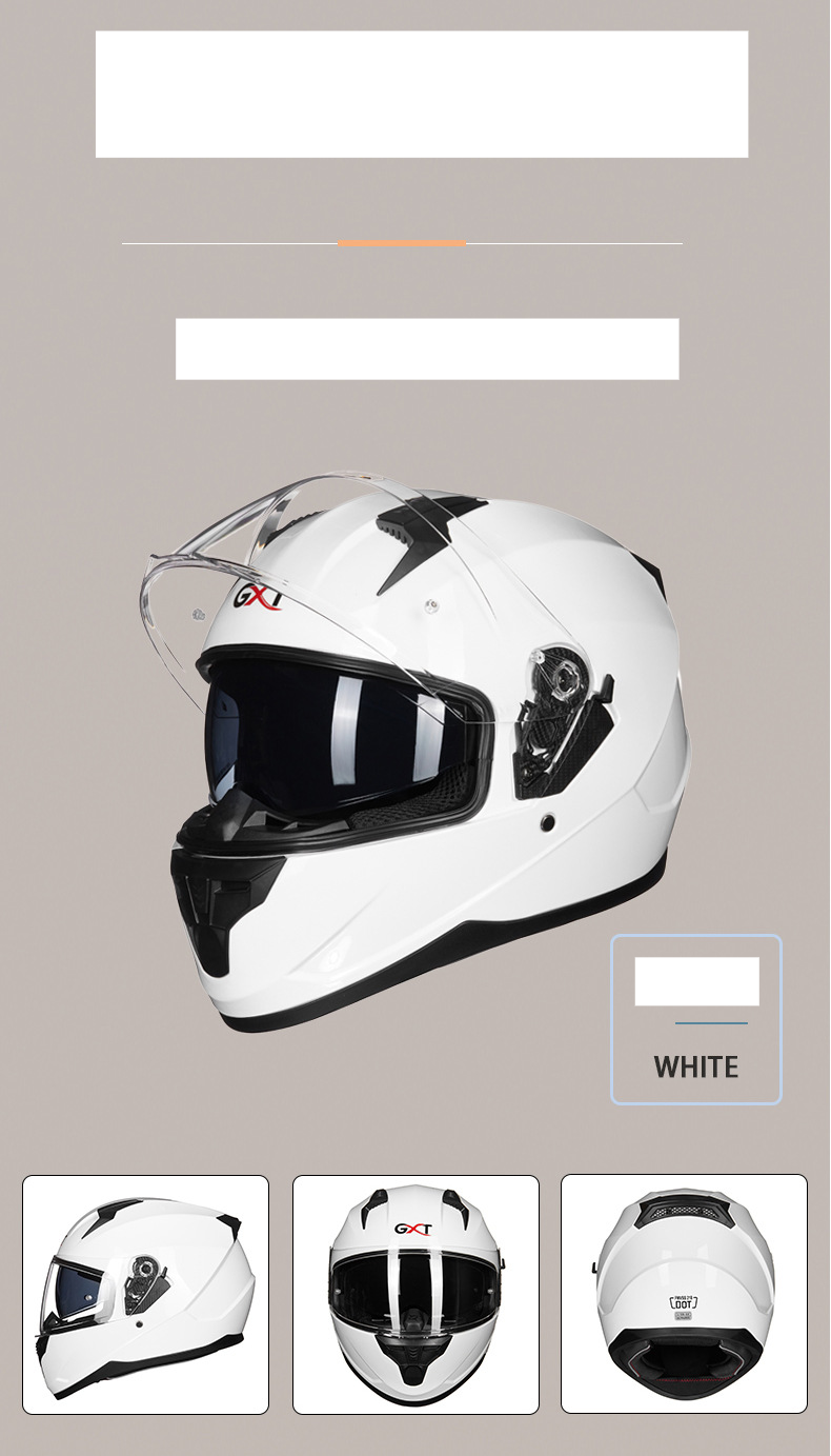 Motorcycle helmet Full helmet DOT certified Four Seasons General purpose motorcycle helmet Electric vehicle helmet_voghion.com
