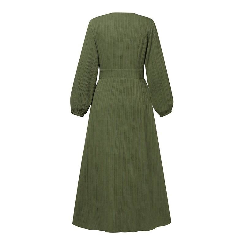 Muslimanske haljine dugih rukava, jednobojne vintage jednostavne Abaye za žene, ležerne haljine za zabave većih veličina, turska Abaya, elegantne haljine_voghion.com