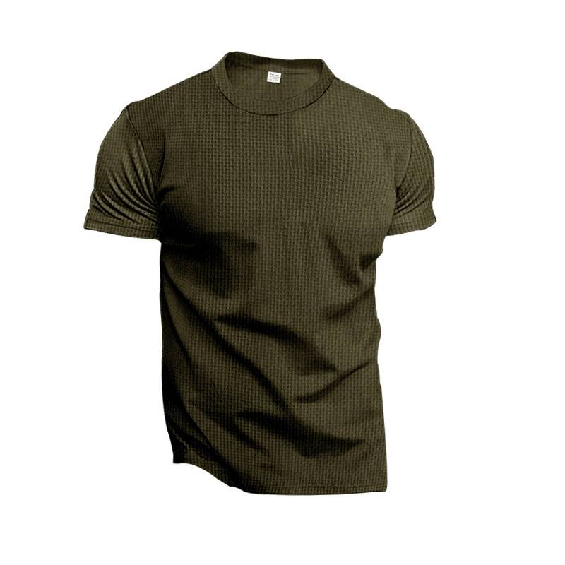 T-shirt à manches courtes pour homme, respirant et moulant, tendance été 2025._voghion.com