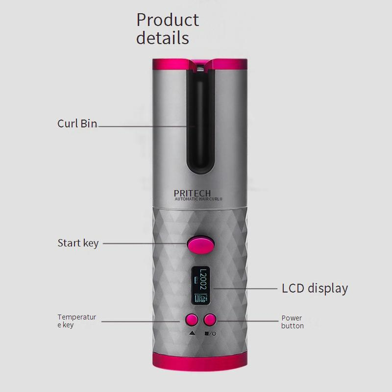 Lockenstäbe, Automatischer Lockenstab, USB, tragbar, intelligent, kabellos, automatischer Lockenstab, für unterwegs, Lazy Lockenstab_voghion.com