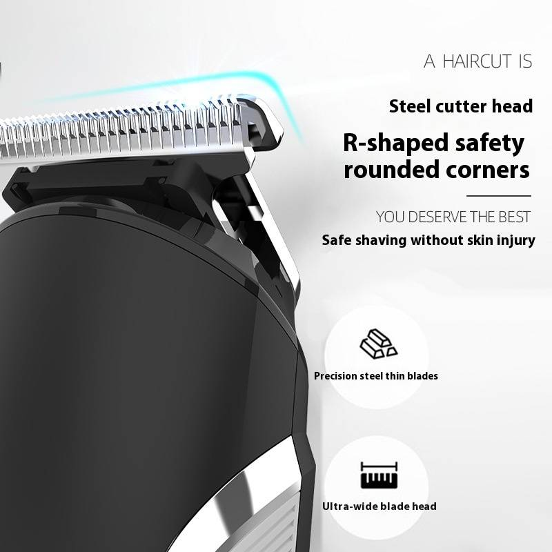 Professional Cordless Hair Clipper Kit - Rechargeable & Waterproof Hair Trimmer With LCD Display For Men & Kids_voghion.com