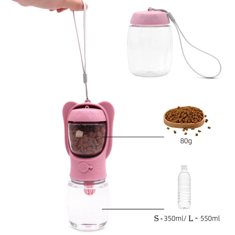 Pet Water Dispenser 2-in-1 Outdoor Cat & Dog Feeder/Drinking Bottle_voghion.com