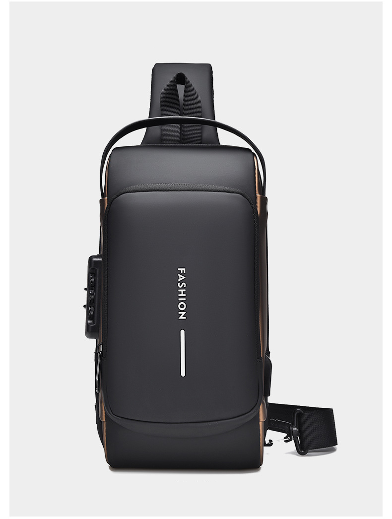 Men's Lightweight Crossbody Sling Bag - Waterproof Nylon Chest Bag For Travel, Gym & Daily Use, Large Capacity With Adjustable Strap_voghion.com
