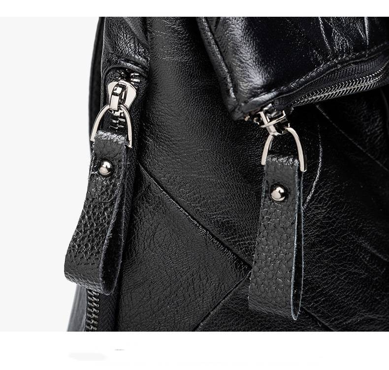 Women's Fashion Soft Skin Backpack For Travel, Anti-theft Pieced Together Design, Book Bag, Sling Bag, Trend In 2025_voghion.com