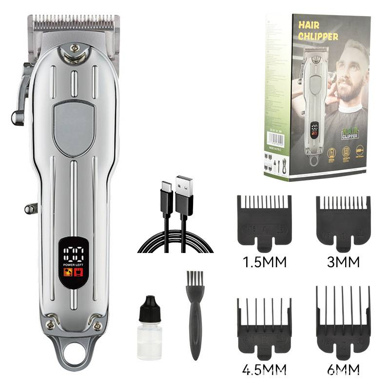 Professional Cordless Hair Clipper For Men & Women - Rechargeable Titanium Alloy Blade, Adjustable, Quiet, Waterproof, For Home & Pet Grooming_voghion.com