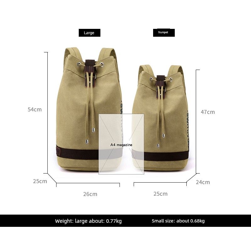 Leinwand Männer Rucksack Casual Minimalist Outdoor Fiess Rees Liicht a Grouss Kapazitéit Studenten Schoultasch Moud_voghion.com