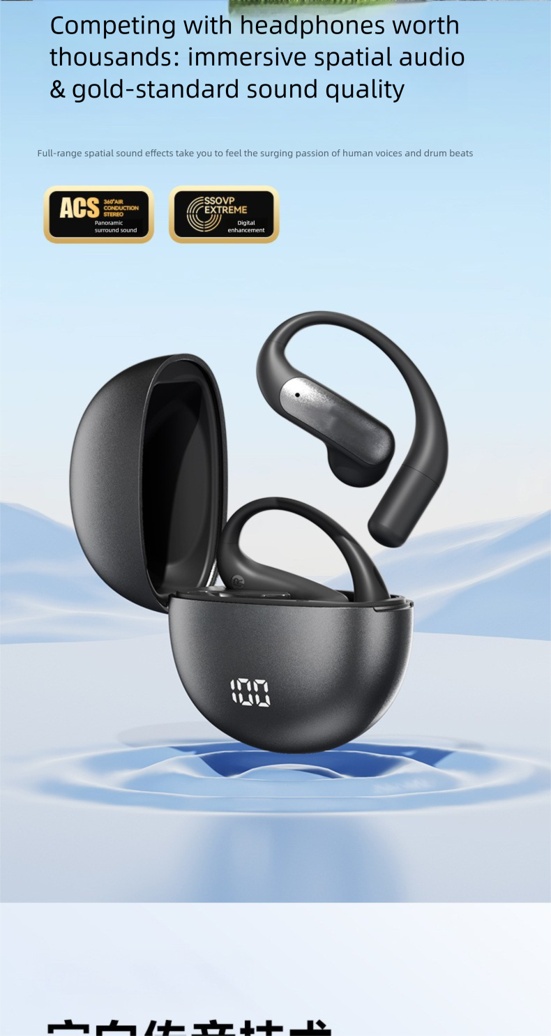 M118 Long Battery Life Ear Hook Non-In-Ear Private Model Noise Cancelling New AI Translation Wirels Bluetooth_voghion.com