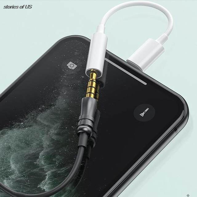 1pc 3.5mm AUX Earphone Jack Audio Converter Adapter Connector Cable For IPhone To 3.5mm Adapters Headphone_voghion.com