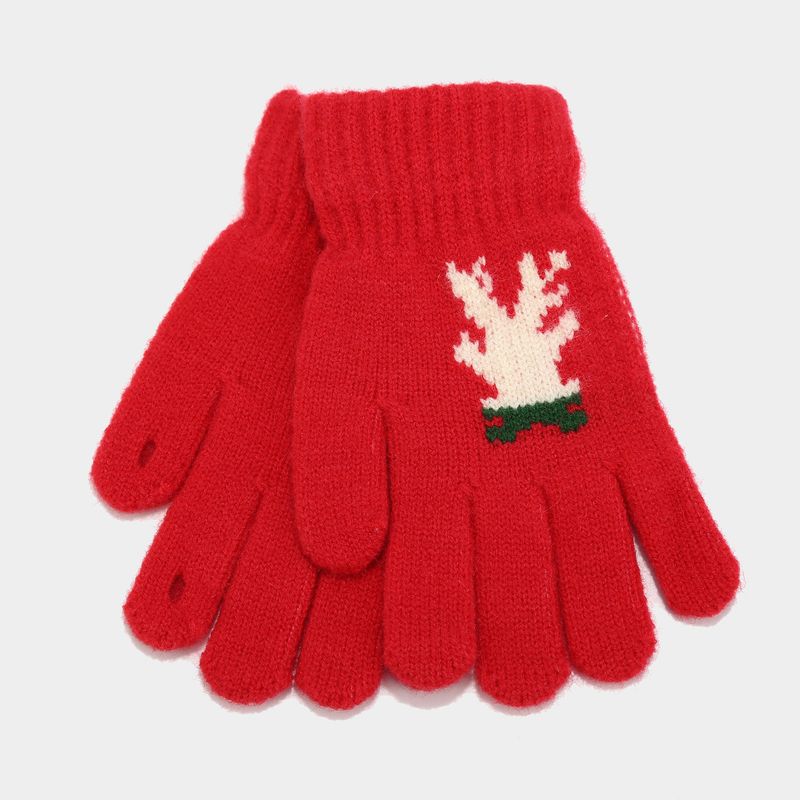 Set di tre pezzi con sciarpa, cappello e guanti a forma di corna di renna a tema natalizio, set di cappelli invernali alla moda e caldi, disponibile in magazzino._voghion.com