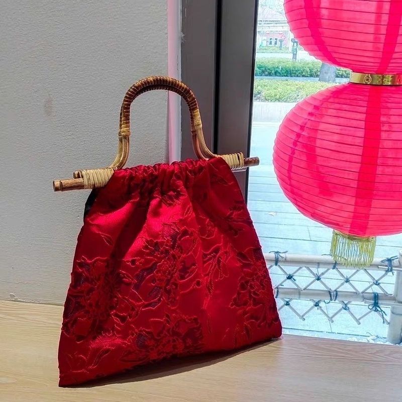 Nuova borsa in stile cinese con nodo di bambù, fatta a mano, farfalla, cheongsam, Hanfu, borsa rossa per fidanzamento, decorazione per matrimonio_voghion.com