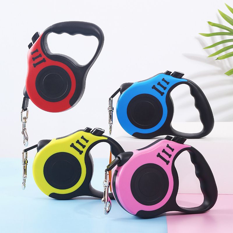 Pet Supplies Automatic Retractable Bone Print Walking Leash Chain Dog Rope_voghion.com