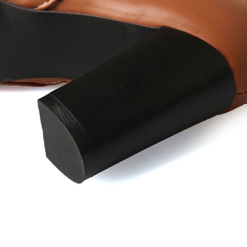 Foreign Trade Winter New Women's Boots Thick Heel Knight Boots High Heel Waterproof Platform Round Head High Boots Slimming Student Boots Women_voghion.com