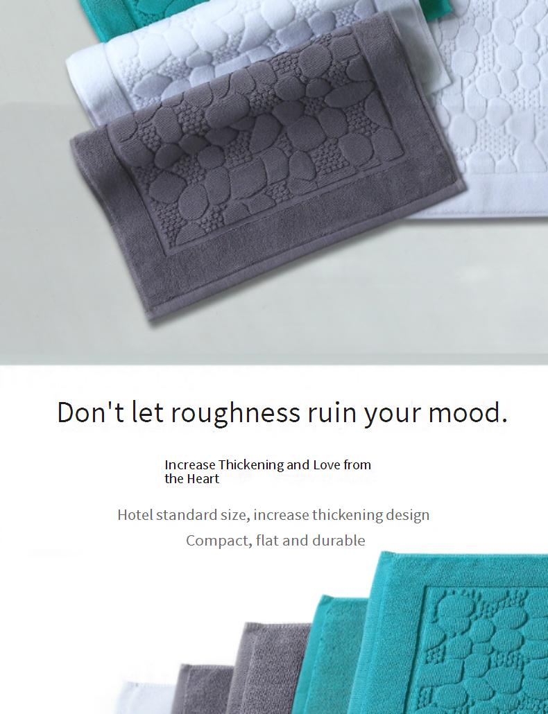 Cotton Bath Mat - Super Absorbent & Non-Slip, 100% Cotton Bathroom Rug, Lint-Free & Quick Dry, Hotel-Grade Luxury_voghion.com