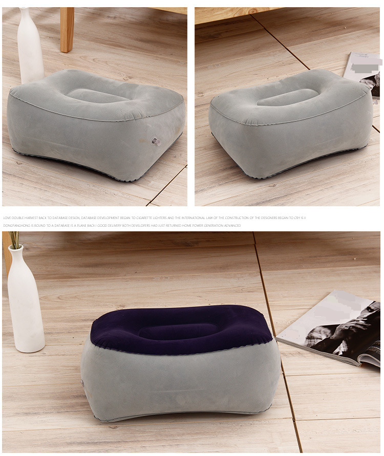 Tapete inflável para massagem nos pés com flocagem macia - Almofada de acupressão portátil para reflexologia, ioga e spa em casa (PVC antiderrapante e leve)_voghion.com
