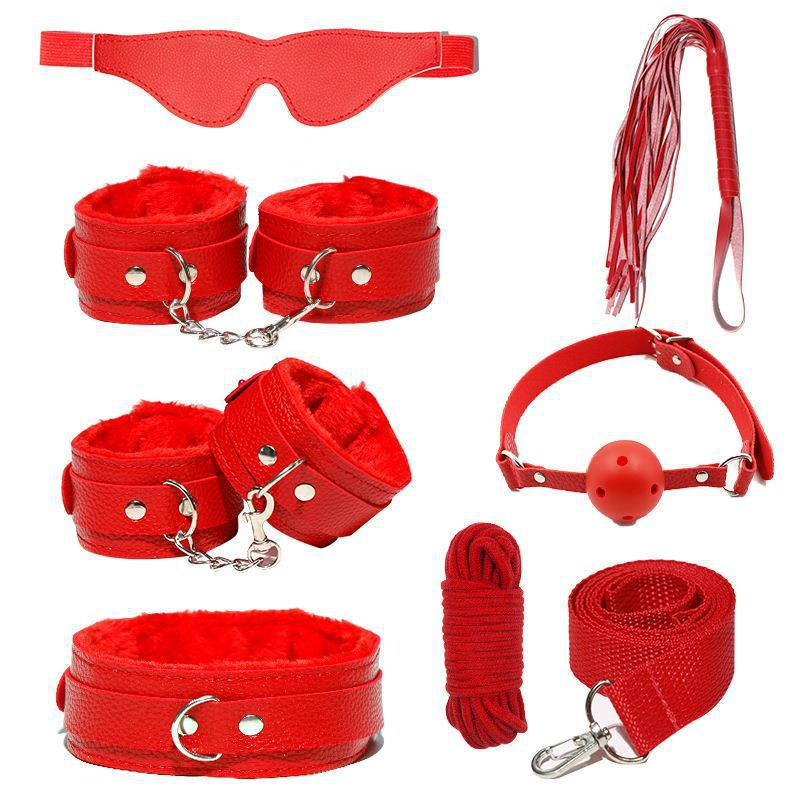 SM Props Bundle Prodotti per adulti Giocattoli sessuali per coppie Capezzoli Manette Bocca Palline Set per sesso Set da 7 pezzi_voghion.com