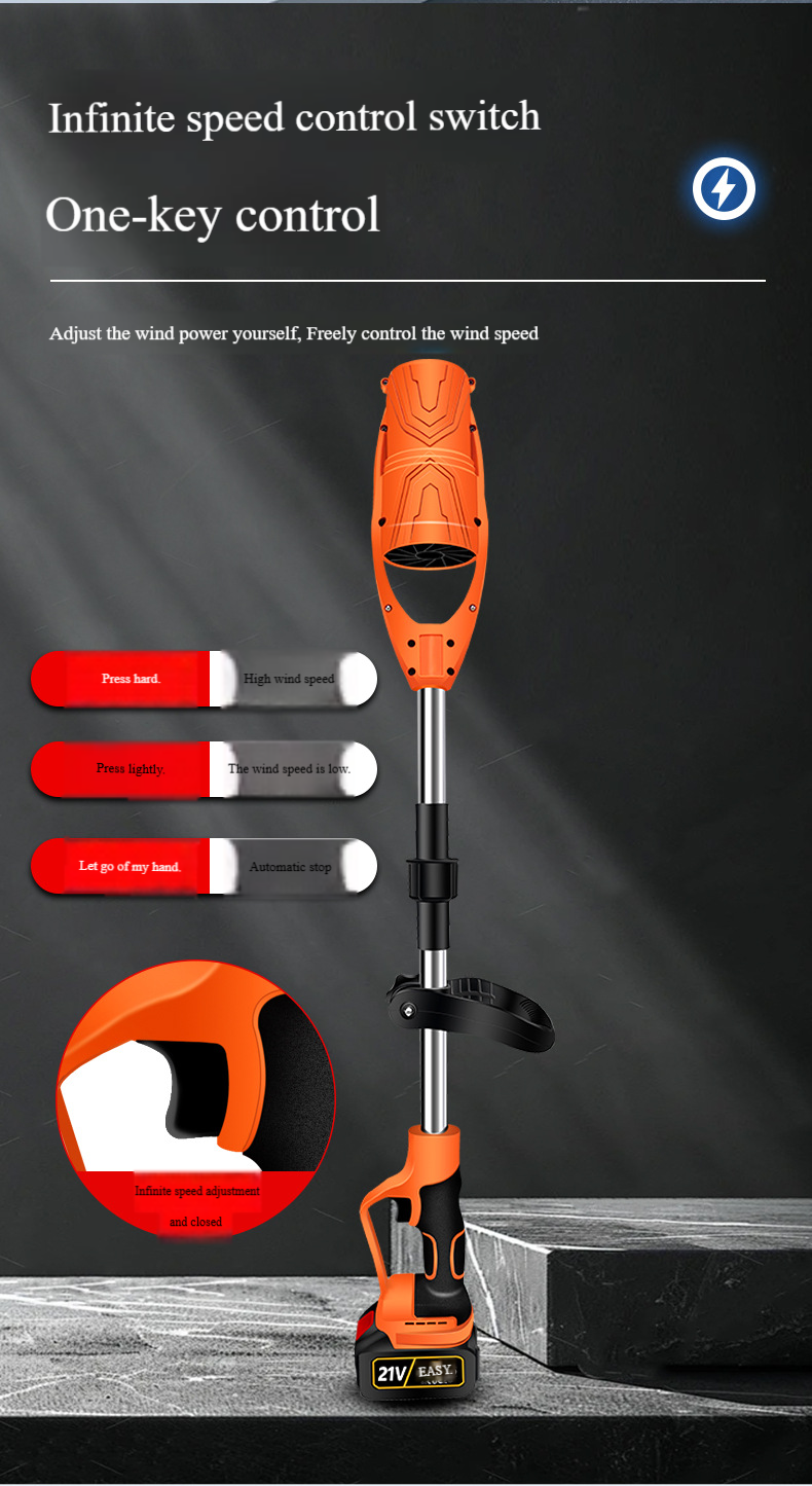 20V Cordless Leaf Blower & Snow Blower, 2-in-1 High-Power Garden Blower With Foldable Design, Rechargeable Lithium Battery For Outdoor Cleaning_voghion.com