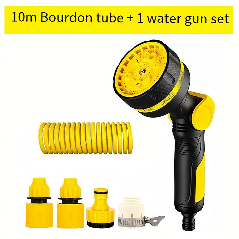 Expandable Garden Hose With Spray Gun Nozzle - 10M/20M Retractable Water Hose With 4 Adapters For Lawn, Car Washing & Outdoor Cleaning_voghion.com