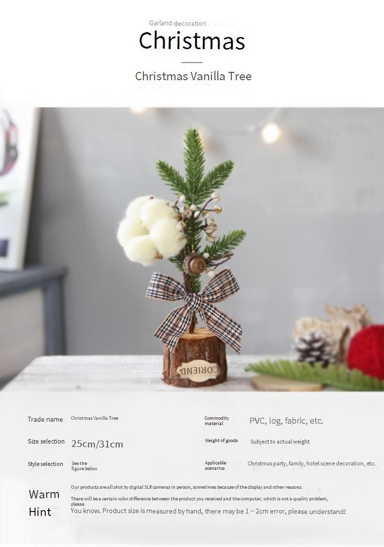 Weihnachten 25CM Dekorationen Kleine Baum Ornamente Fenster Display Desktop Dekorationen Mini Baum Topf_voghion.com