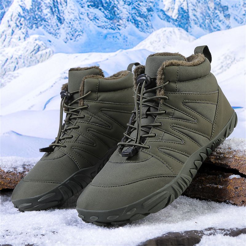 Winter 2025 Fashion Sneakers Women/Men High Top Lace-Up Waterproof Non-Slip Wear-Resistant Flocking Keep Warm Running Shoes Snow Boots 35-47_voghion.com
