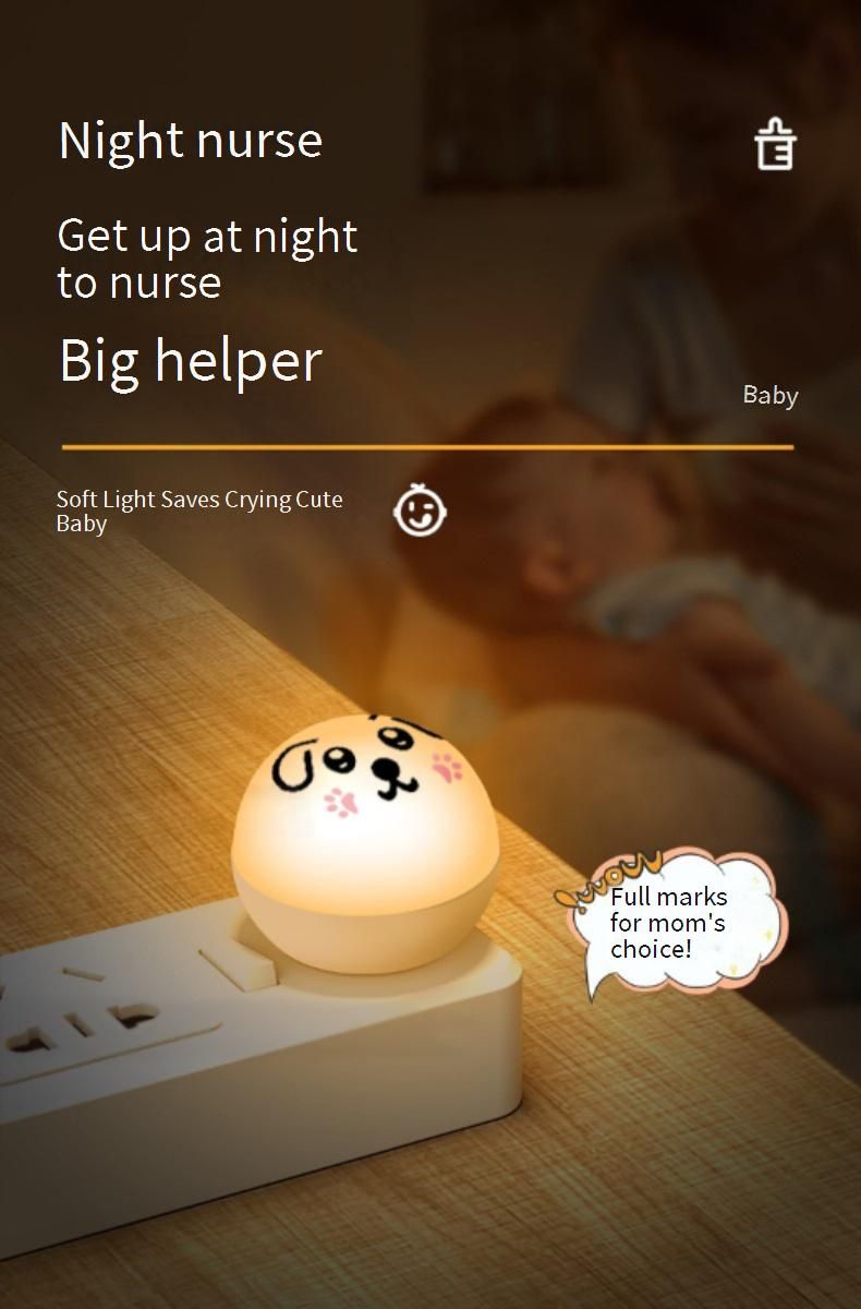 "Luce notturna intelligente a forma di panda con LED che cambia colore, attivata tramite comando vocale, lampada da scrivania portatile e carina per bambini e adulti"_voghion.com