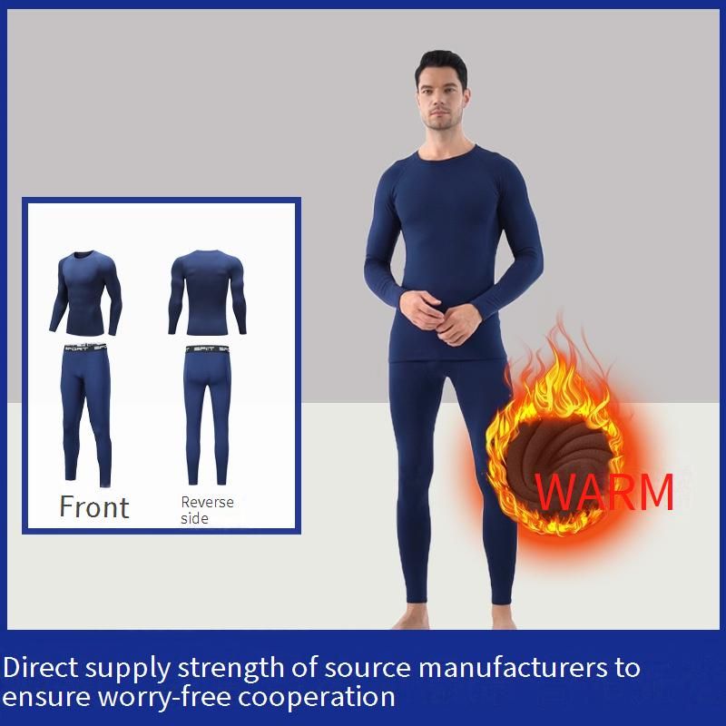 Men's Fleece-Lined Compression Workout Pants - High Elasticity, Quick-Dry, Thermal Training & Basketball Leggings For Gym & Outdoor Sports_voghion.com