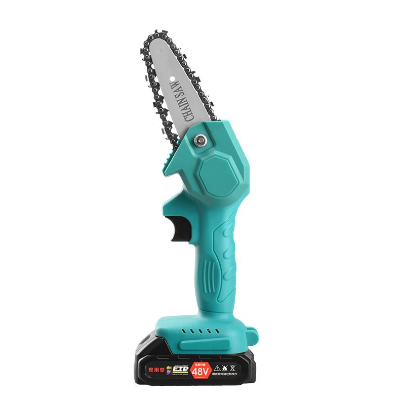 21V Cordless Mini Chainsaw – Lightweight One-Handed Electric Pruning Saw For Garden, Wood Cutting & DIY (Brushless Motor, Oil-Port Design)_voghion.com