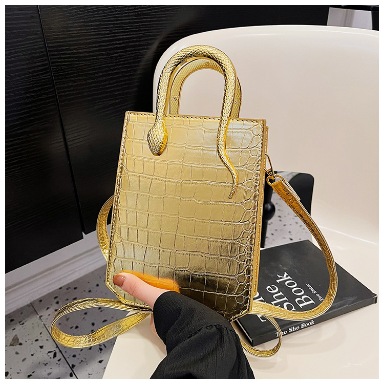 Autumn and winter new network red Korean version of stone personality ins bright face Tote hand bill shoulder crossbody bag_voghion.com