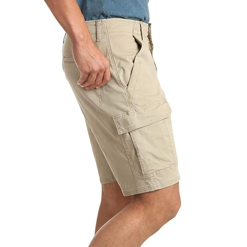 Sıcak satış yaz erkek kargo şortu 6 cepli boş düz iş şortu toptan polyester karışımı kargo şortu erkekler için781_voghion.com