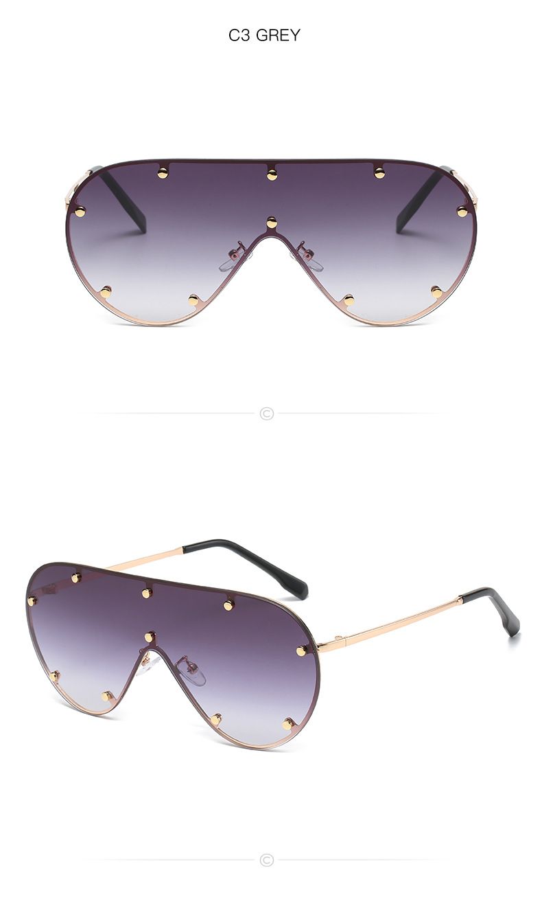 One Piece Anime Sunglasses For Women - Large Metal Frame With Gradient Lenses (UV400 Protection, High-End Fashion)_voghion.com