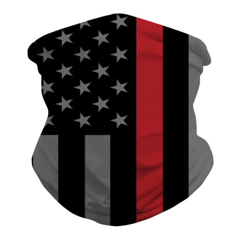 Maschera antipolvere per ciclismo all'aperto con stampa digitale 3D bandiera americana LazyZoom, fascia magica multifunzionale_voghion.com