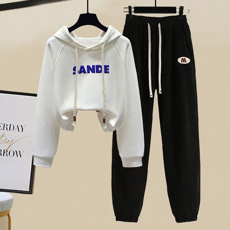 Frauen Kleidung süße mädchen anzug college stil kleine frische pullover zwei stück anzug_voghion.com