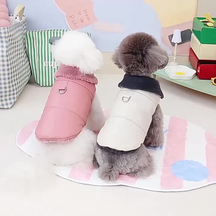 Waterproof Clothing Puppies, Vest Small Medium Dogs Cats, Warm Pet Jacket, Coat For French Style And Mop, Plush Shih Tzu By PawParty Store_voghion.com