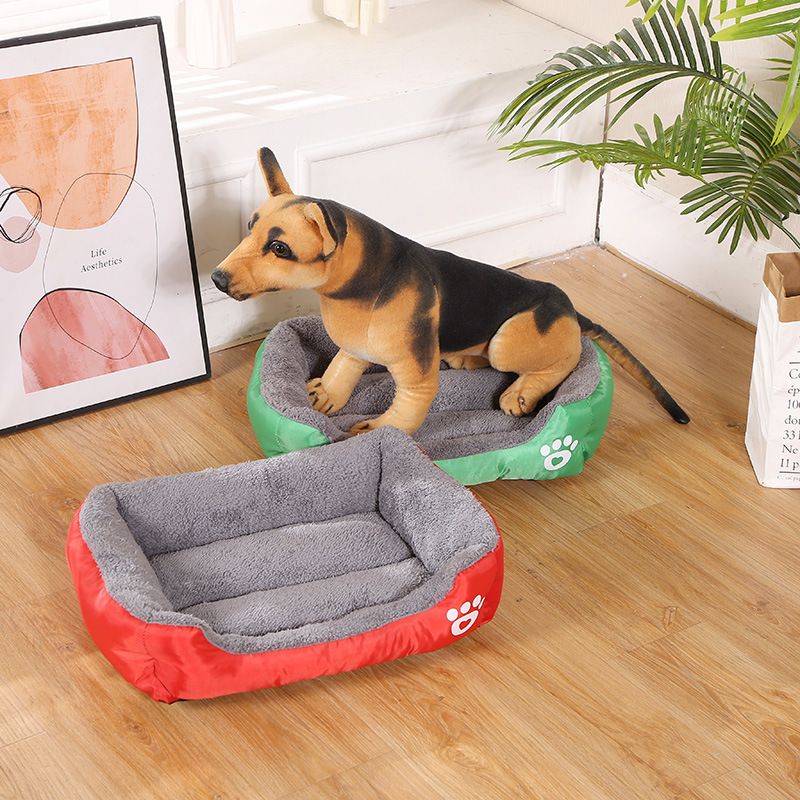 Ganzjahres-Haustierbett für Hunde in Bonbonfarben, quadratisch, Teddy, Pomeranian_voghion.com
