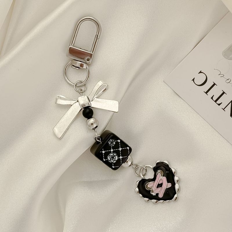 Süße, coole Y2K-Handykette mit herzförmiger Schleife, personalisierter Taschenanhänger, CCD-Headset, Geldbörse, Schlüsselanhänger_voghion.com
