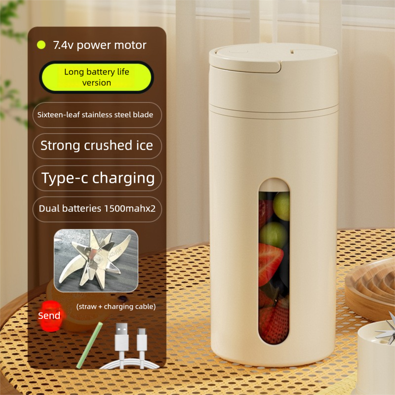 Portable Blender & Juicer - Rechargeable Ice Crusher, Fruit Juicing Cup, Electric Food Processor Compact_voghion.com