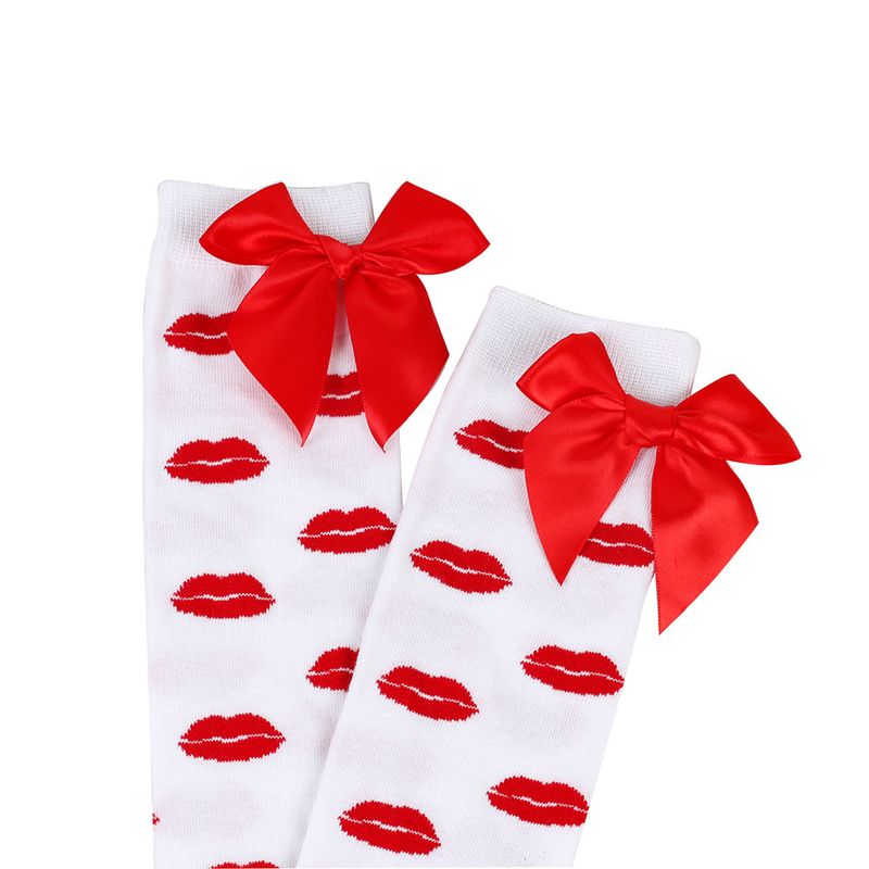 Le calze Red Lips Love per San Valentino saranno calze sopra il ginocchio e graziose calze con fiocco_voghion.com