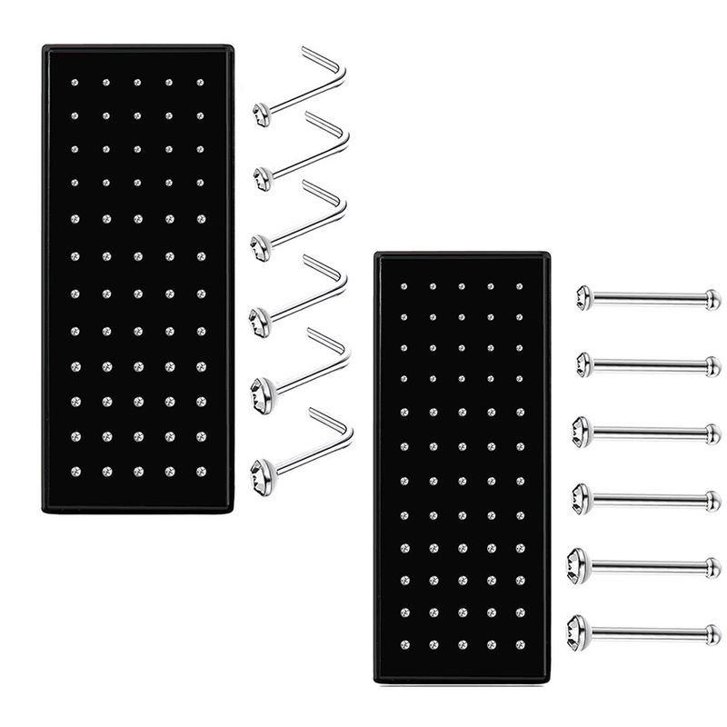 60 cajas de piercings nasales de acero inoxidable en forma de L de 1,5/2,0/2,5 mm con varilla curva y tachuelas de diamantes_voghion.com