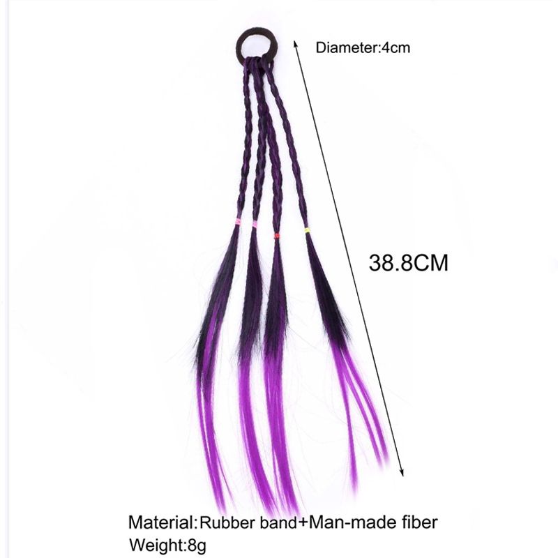 Bērniem meitenēm elastīgi mati zirgaste gumijas lente matu pagarinājumi parūka zirgaste turētājs matu gredzens savīti bize virve galvassegas šinjoni_voghion.com